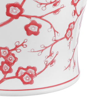 Cherry Blossom 17.7" Ceramic Garden Stool - JONATHAN Y